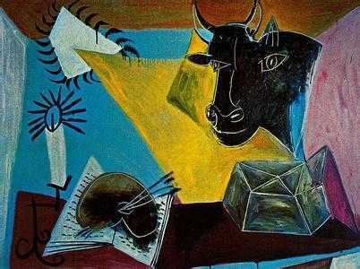 毕加索书籍（毕加索书籍蜡烛和公牛头）